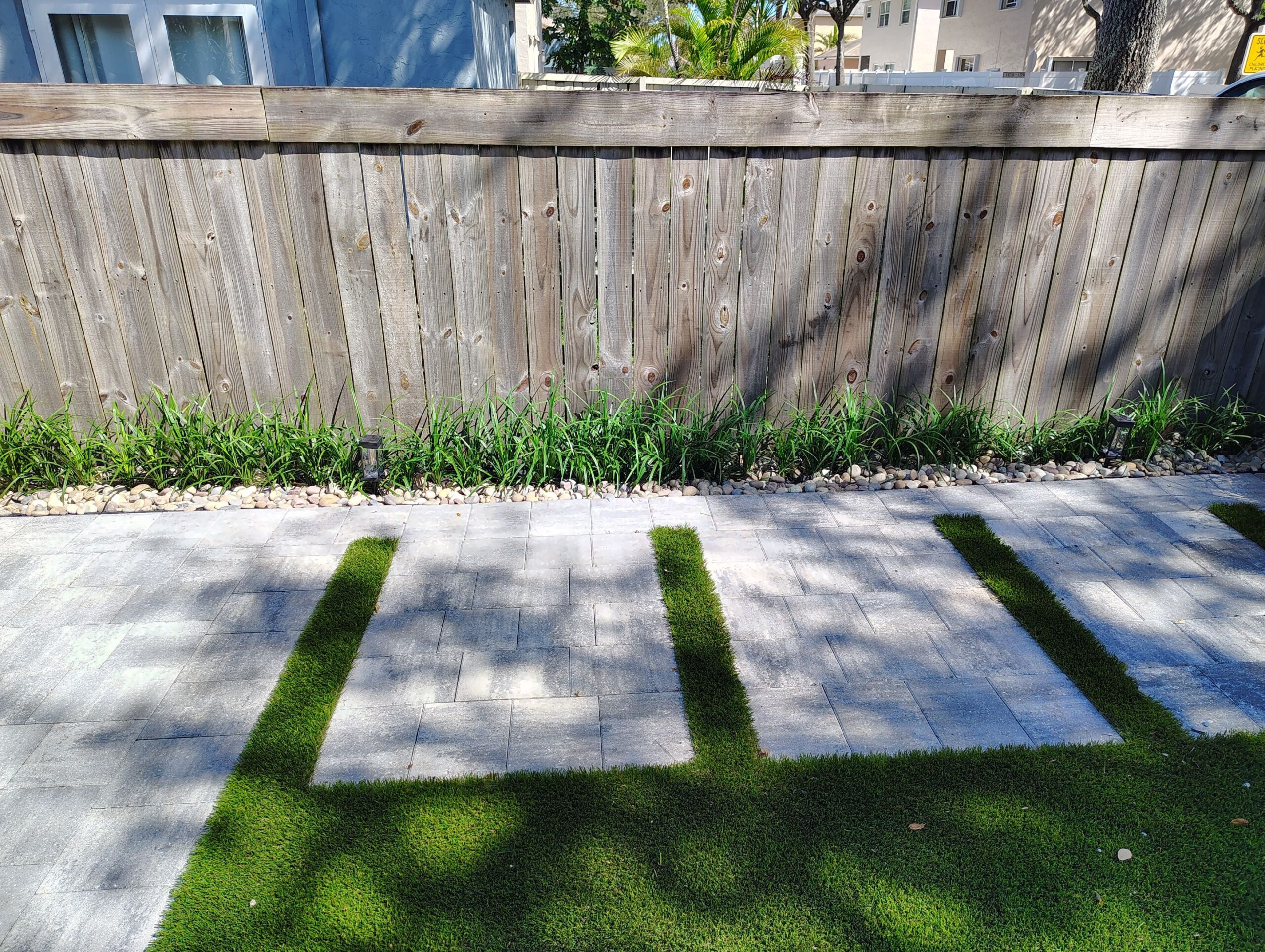 Paver patio and walkway installation